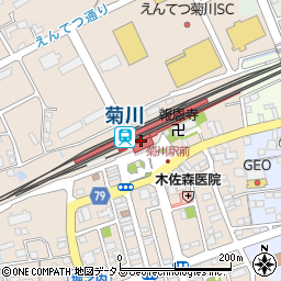 静岡県菊川市周辺の地図