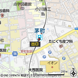 三重県伊賀市上野茅町周辺の地図