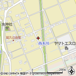 静岡県袋井市延久402周辺の地図