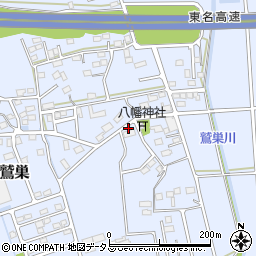 静岡県袋井市鷲巣598周辺の地図