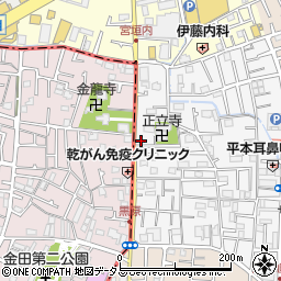 大阪府寝屋川市黒原城内町16-22周辺の地図