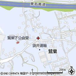 静岡県袋井市鷲巣458周辺の地図