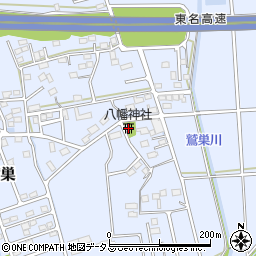 静岡県袋井市鷲巣808周辺の地図