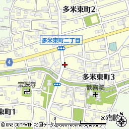 愛知県豊橋市多米東町周辺の地図