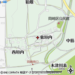 京都府木津川市加茂町岡崎東垣内11周辺の地図