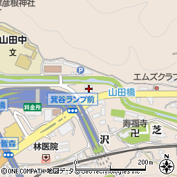 兵庫県神戸市北区山田町下谷上久保1-14周辺の地図