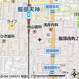関西ピアノ　調律センター周辺の地図