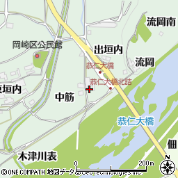 京都府木津川市加茂町岡崎出垣内25周辺の地図