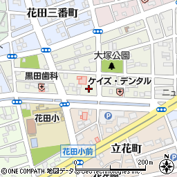名鉄協商豊橋花田２番町駐車場周辺の地図
