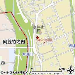 静岡県袋井市延久463周辺の地図