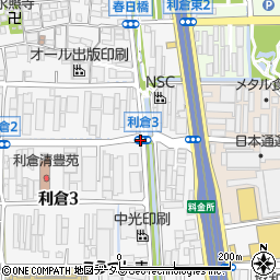 利倉３周辺の地図