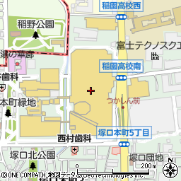 グンゼスポーツ株式会社　つかしん店周辺の地図