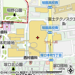 三豊麺　つかしん店周辺の地図