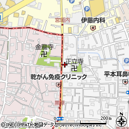 大阪府寝屋川市黒原城内町16-26周辺の地図