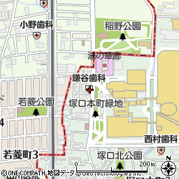 鎌谷歯科医院周辺の地図