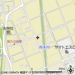 静岡県袋井市延久406周辺の地図