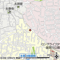 大阪府寝屋川市太秦緑が丘6-1周辺の地図