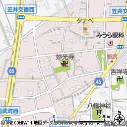 静岡県浜松市中央区恒武町81周辺の地図