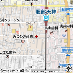 大阪府豊中市服部西町1丁目周辺の地図