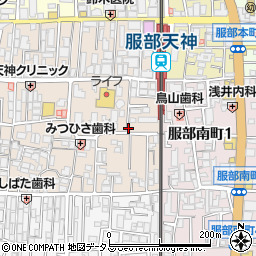 大阪府豊中市服部西町1丁目周辺の地図