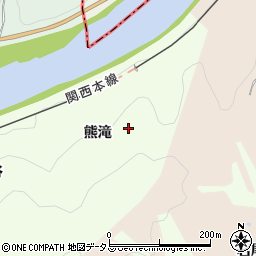 京都府木津川市加茂町北熊滝周辺の地図