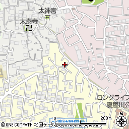 大阪府寝屋川市太秦緑が丘5-12周辺の地図