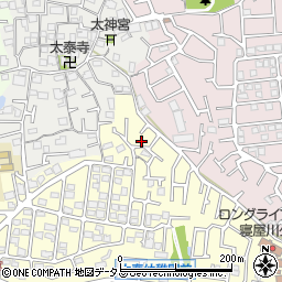 大阪府寝屋川市太秦緑が丘5-15周辺の地図