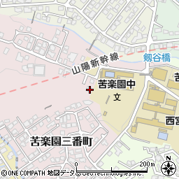 兵庫県西宮市苦楽園三番町14周辺の地図