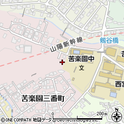 兵庫県西宮市苦楽園三番町14-64周辺の地図