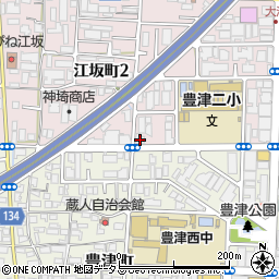 零江坂店周辺の地図
