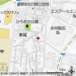 兵庫県加古川市野口町水足317-1周辺の地図