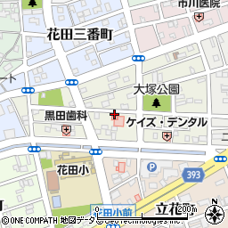 愛知県豊橋市花田二番町周辺の地図