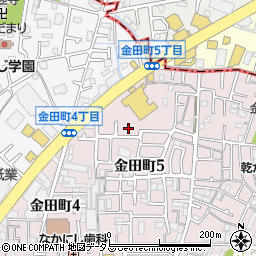 大阪府守口市金田町5丁目24周辺の地図