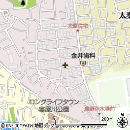 大阪府寝屋川市太秦中町周辺の地図