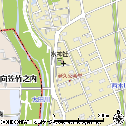 静岡県袋井市延久455周辺の地図