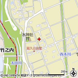 静岡県袋井市延久428周辺の地図