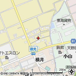 静岡県袋井市延久156周辺の地図