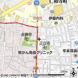 大阪府寝屋川市黒原城内町16-30周辺の地図