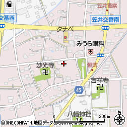 静岡県浜松市中央区恒武町283周辺の地図