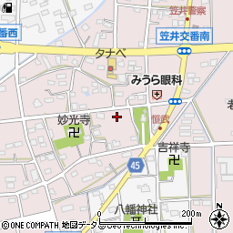 静岡県浜松市中央区恒武町285周辺の地図