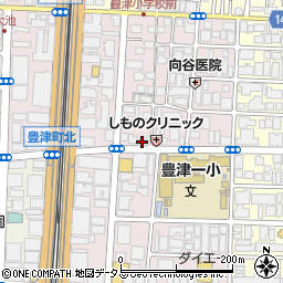 トヨタレンタリース大阪江坂店周辺の地図