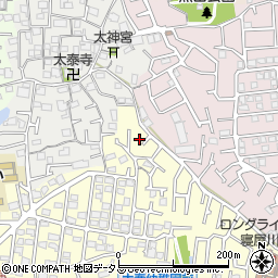 大阪府寝屋川市太秦緑が丘5-5周辺の地図