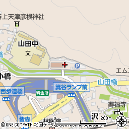 兵庫県神戸市北区山田町下谷上五郎本周辺の地図