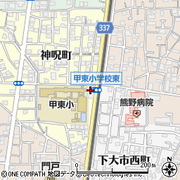 ＪＡ兵庫六甲甲東周辺の地図