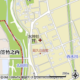 静岡県袋井市延久453周辺の地図