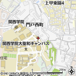 兵庫県西宮市門戸西町周辺の地図