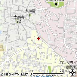 大阪府寝屋川市太秦緑が丘5-4周辺の地図