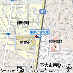 兵庫六甲農業協同組合　中地域事業本部甲東支店周辺の地図