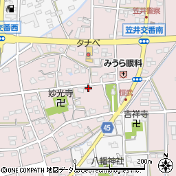 静岡県浜松市中央区恒武町284周辺の地図