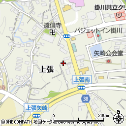 静岡県掛川市上張861周辺の地図
